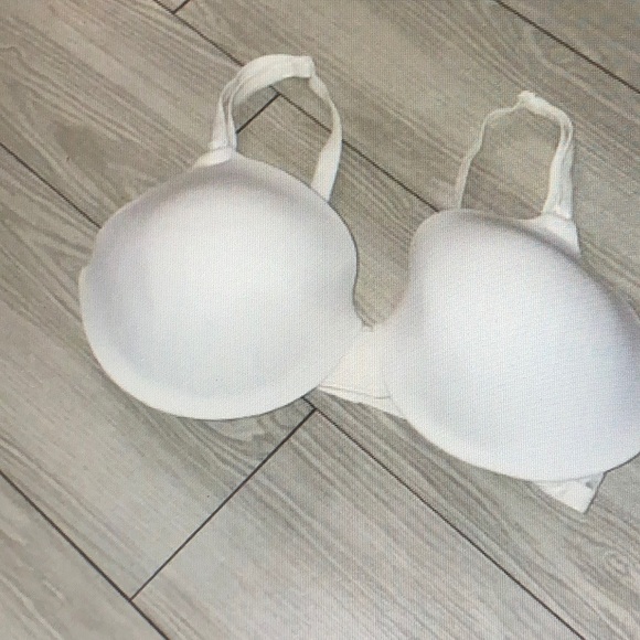 Warners 01593 This Is Not A Bra Full Coverage T Shirt Lined UW Womens 34D Ivory - Picture 1 of 2